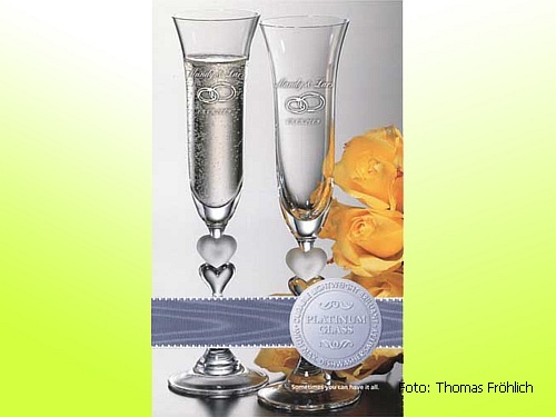 Sektkelche mit Gravur