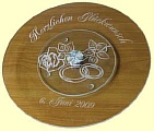 Tortenplatte-Glas mit Gravur